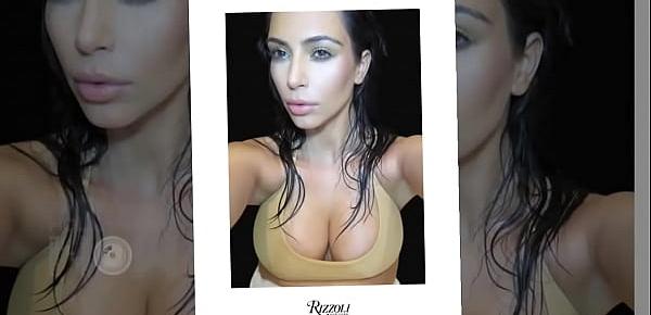  Kim Kardashian BOOBS Burst Out Of Her Top   For cover of NEW SELFIE book